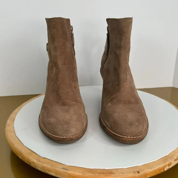 Cole Haan Womens Waterproof Suede Brown Comfy Ankle Boots 8B Fall Winter Boho - Picture 4 of 9